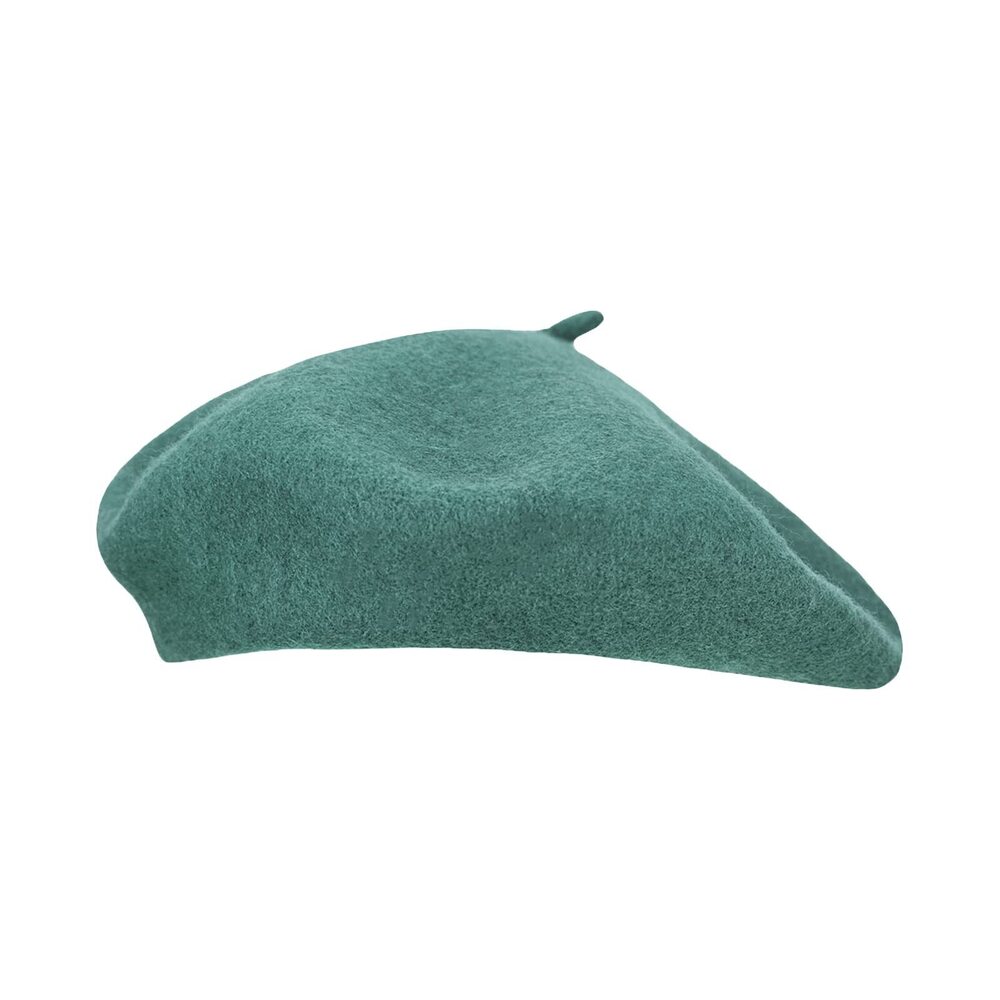 4647 Beret Hat Artist French Style Warm Thick Wool Solid Color For Women